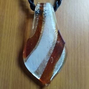 Hand blown glass pendant